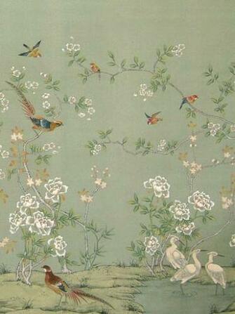 Chinoiserie Wallpaper Painted