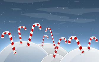 Candy Cane Desktop Wallpaper