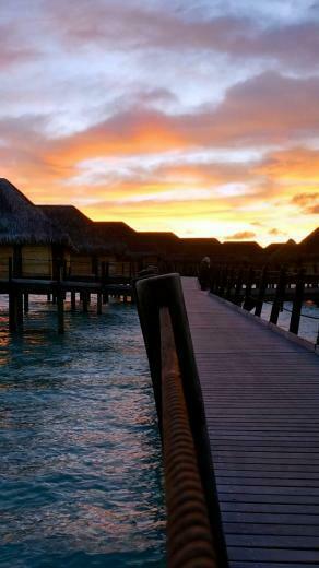 Wallpaper French Polynesia 4k HD Sunset Sky Clouds