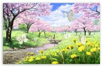 Spring Illustration HD Wallpaper For Standard Fullscreen Uxga