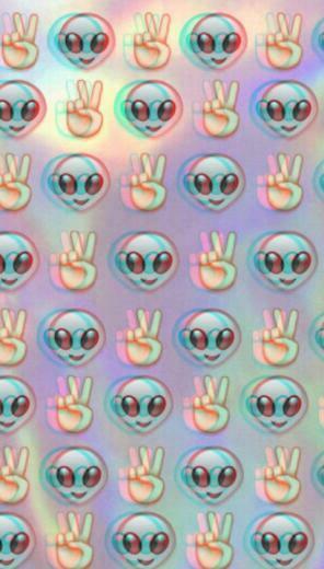 Alien Emoji Wallpaper