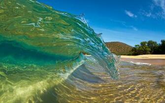 Shorebreak Curl Big Makena Beach Maui Hawaii U S