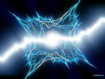 Lightning Flash Flame Fractal Blue Shock Zap Abstract