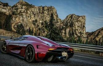 Wallpaper Road Mountains Supercar Grand Theft Auto V