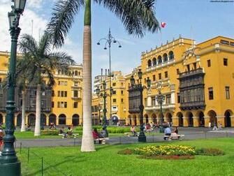 Lima Historical Beautiful Plaza Mayor Peru HD Desktop
