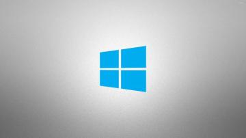 Windows Simple Blue Logo On Grainy Gray Wallpaper Computer