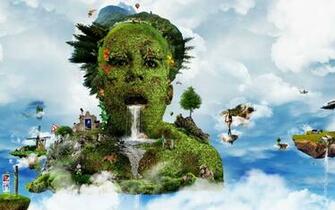 3d Nature Wallpaper Projection Mapping