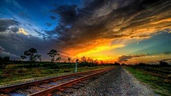 Wonderful HD Train Track Wallpaper