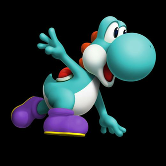 Yoshi Image Cyan Wallpaper Photos