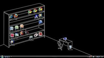 Autocad Shelf And Desk Wallpaper To Get You Organized