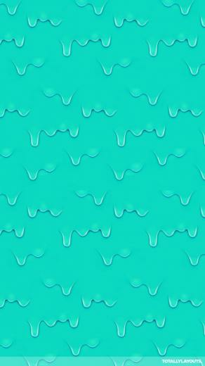Teal Melting Drips iPhone Wallpaper Random