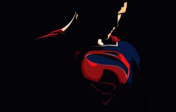 Wallpaper Vector Costume Superman Black Background Comic