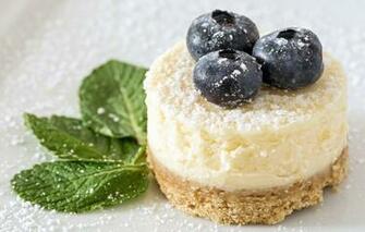 Wallpaper Berries Cake Leaves Dessert Blueberries Cheesecake