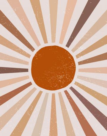 Boho Background Sun Art Abstract Wallpaper