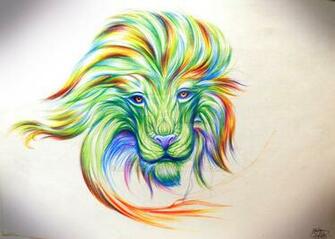 Psychedelic Lion By Arteadan