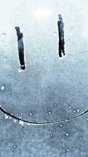 On A Frozen Window iPhone Wallpaper Tags Face Smiley