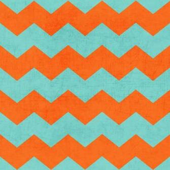 Chevron Teal And Orange Art Print By Her Society6