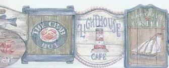 Seafood Cafe And Grill Wallpaper Border