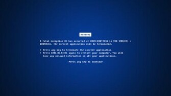 Bsod Or Blue Screen Of Death Wallpaper