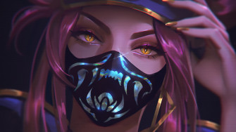 K Da Akali Mask Lol Wallpaper iPhone Phone 4k 5151e