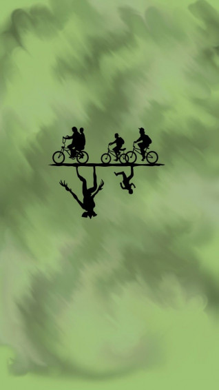 Stranger Things Sage Green Wallpaper