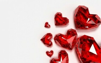 Red Crystal Love Hearts