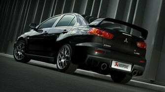 Wallpaper Mitsubishi Lancer Evolution Black Car Road Vehicles