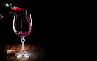 Wallpaper Wine Red Glass Bottle Tube Black Background Image