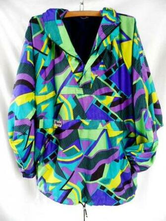 Neon Patterns 80s Fabric Wallpaper