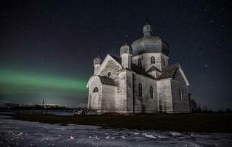 Wallpaper Night Church Forgotten Saskatchewan Image For
