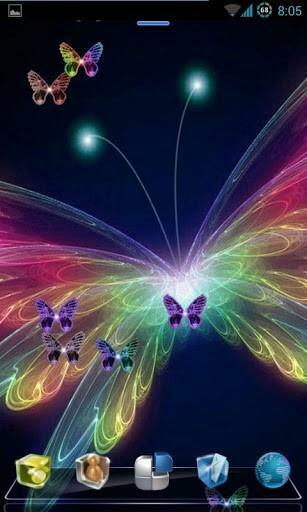 Fill Your Desktop Android With This Live Wallpaper Of Butterfly Neon