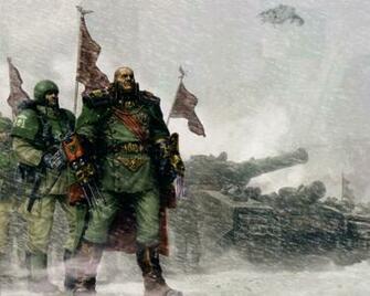 Wallpaper A Day Imperial Soldiers Tank Warhammer 30k In The Snow
