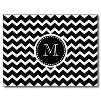 Black And White Chevron Zig Zag Retro Elegance Post Cards