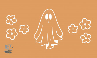 Cute Minimalist Ghost Wallpaper