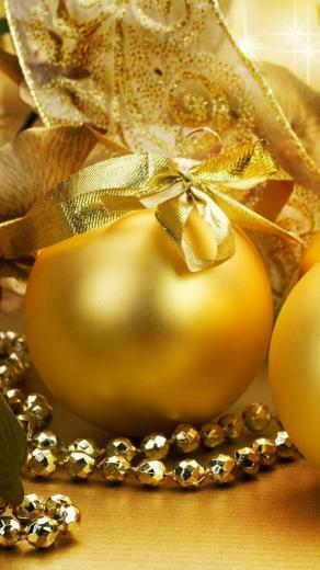 Christmas Golden Eggs iPhone Plus Wallpaper
