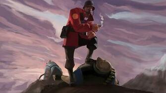 Red Soldier Team Fortress HD Wallpaper Background