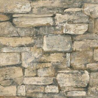 Blue Mountain Brick Neutral Peelable Vinyl Prepasted Wallpaper Lowe
