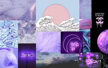 Light Purple Aesthetic Laptop Wallpaper Top