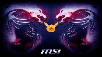 Msi Twin Dragon Logo Fire Flame Breath HD 1080p Wallpaper