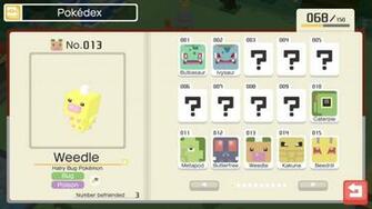 Pok Mon Quest Shiny Weedle Kakuna Beedrill