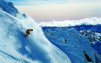 Ice Skating On Mountain Widescreen Photo And Wallpaper