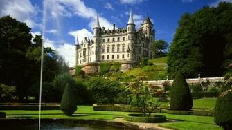 Castles Garden Dunrobin Castle Desktop HD Wantedwallpaper
