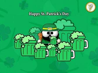 St Patrick S Day Leprechaun And Green Beer Wallpaper