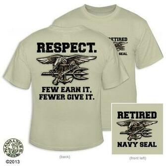 Navychief Clearance Retired Navy Seals T Shirt Khaki