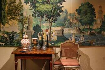 Huge Zuber Scenic Wallpaper Feat The French Garden At 1stdibs