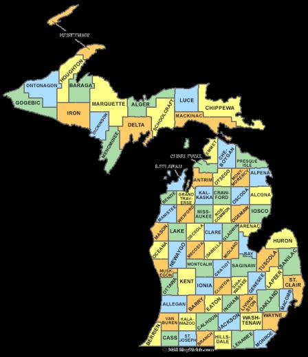 Michigan County Maps Map Pdf