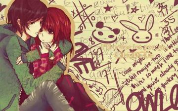 Cartoon Couple Wallpaper Sweet Hug Image Anime