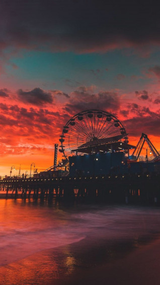 Santa Monica Pier Wallpaper By Scarpa43