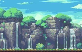Wallpaper Mountains Rock Graphics Pixels 8bit 16bit Pxl