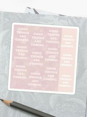 Good Things Are Coming My Background Collage Pink Gradient
